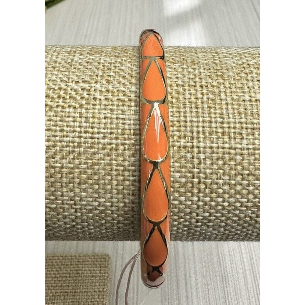 Sequin Nordstrom Colorful Thin Gold Tone Enamel Hinge Bangle $25 NWOT #209